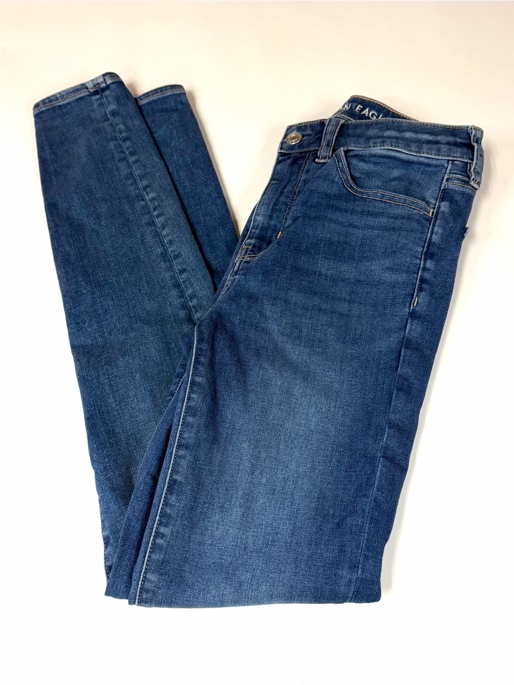 American Eagle Women’s Size 6 LONG Hi Rise Jegging Jeans Dark Wash Stretch #4256